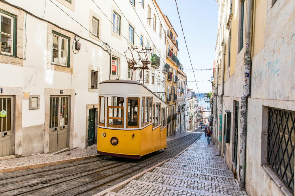 Tram in Lisbon, Portugal